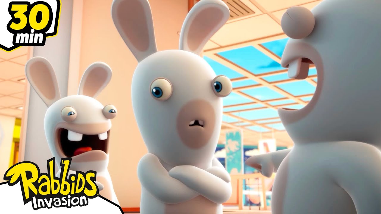 Cretinous delirium 🤣 | RABBIDS INVASION 🐰 | 30mn Compilation | Cartoon for kids