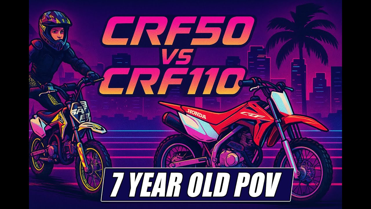 CRF50 vs CRF110 – 7 Year Old Shreds on Both!