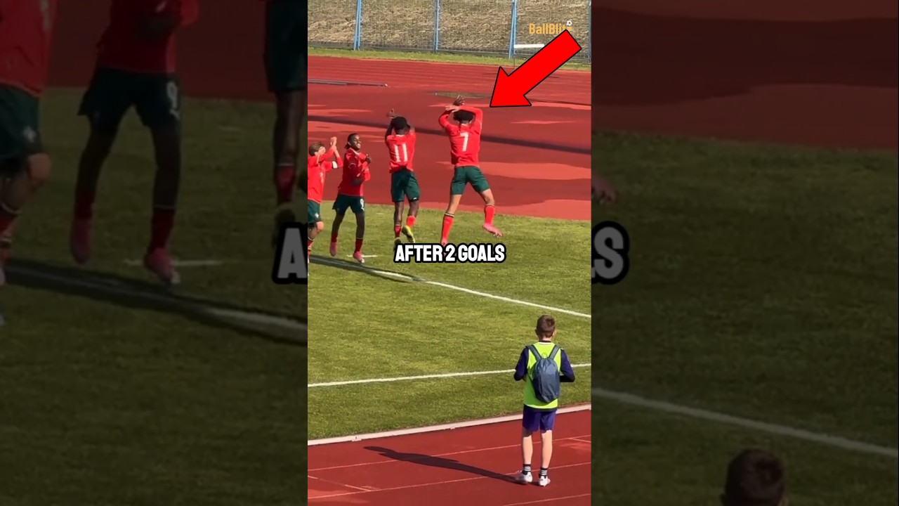 Cristiano Jr. scored his first goal for Portugal and hit the Siuuu. 😳🔥