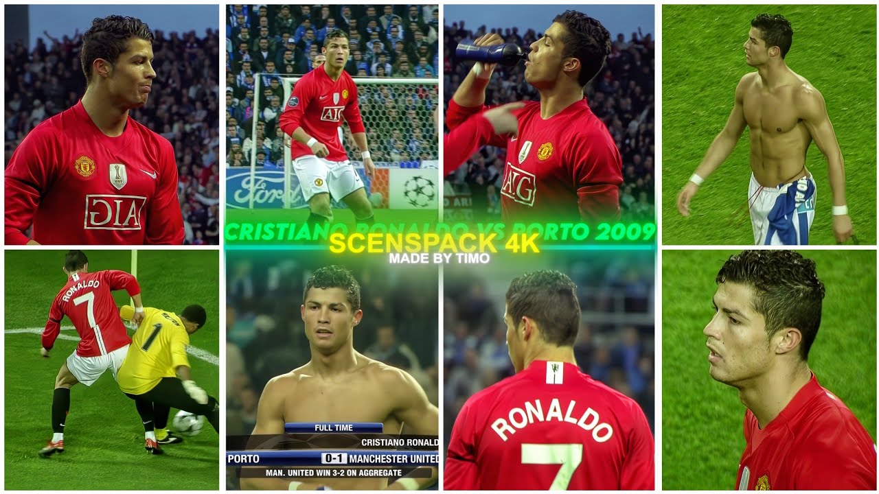 Cristiano Ronaldo Vs Porto 2009 / RARE CLIPS ● SCENEPACK 4K ( Only TOPAZ No Ae CC )