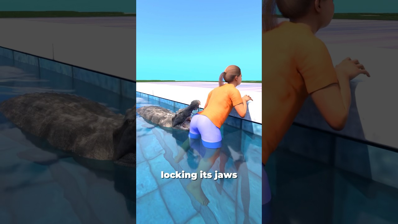 Crocodile Attacks Girl in Swimming Pool 😱