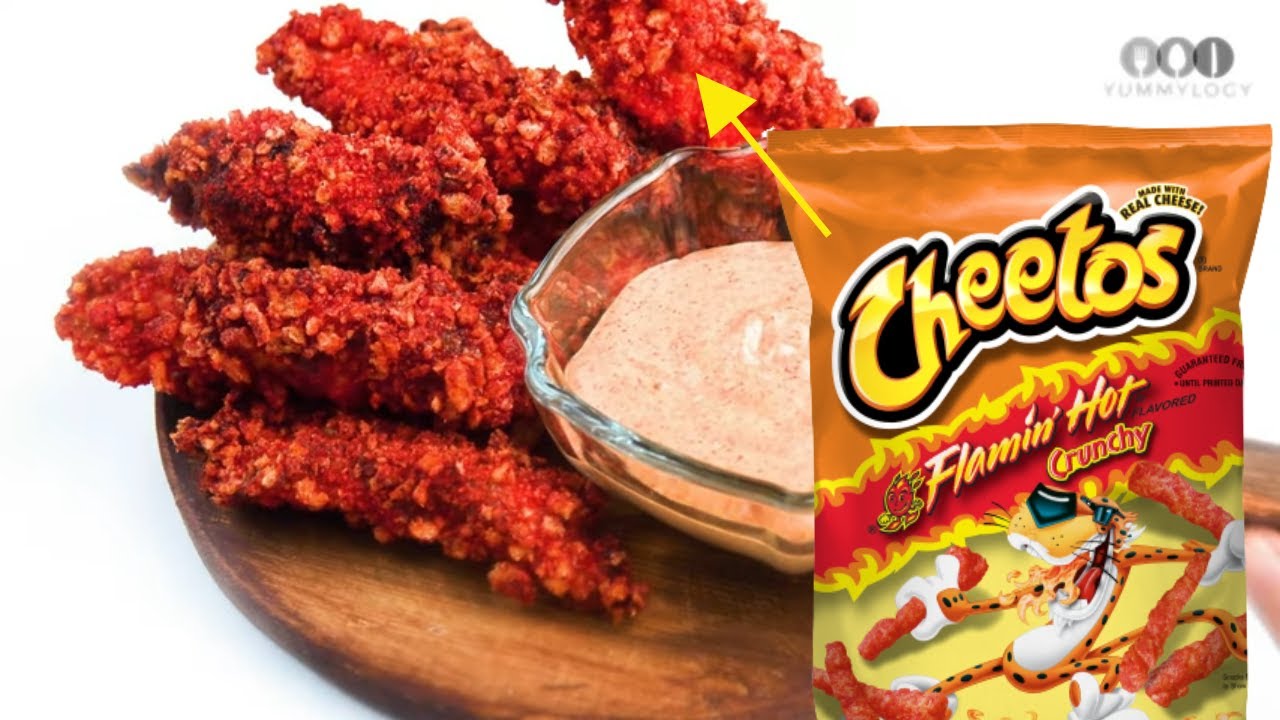 Crunchy Flamin’ Hot Cheetos Chicken Tenders - #cheetos