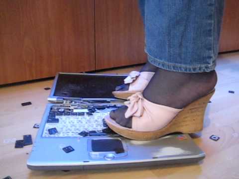 Crush Laptop in High Heels Bugs Snails