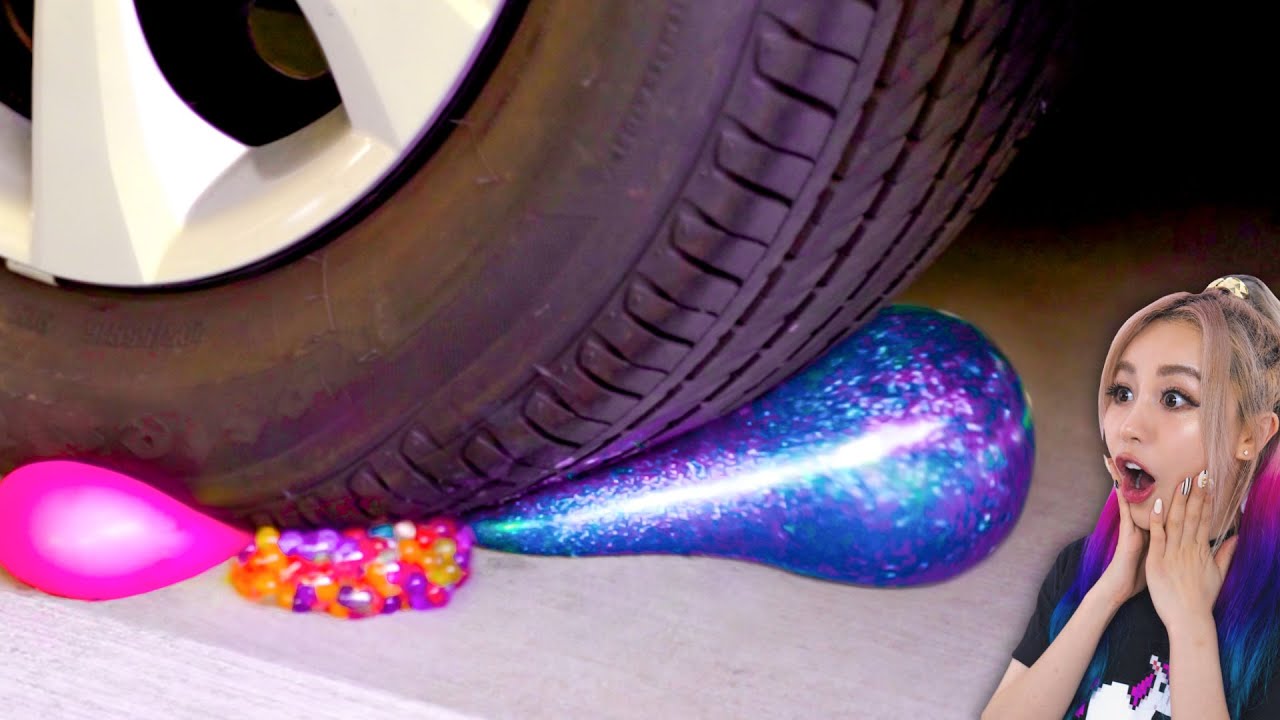 Crushing Crunchy and Soft Things By Car! Slime, Squishy And More