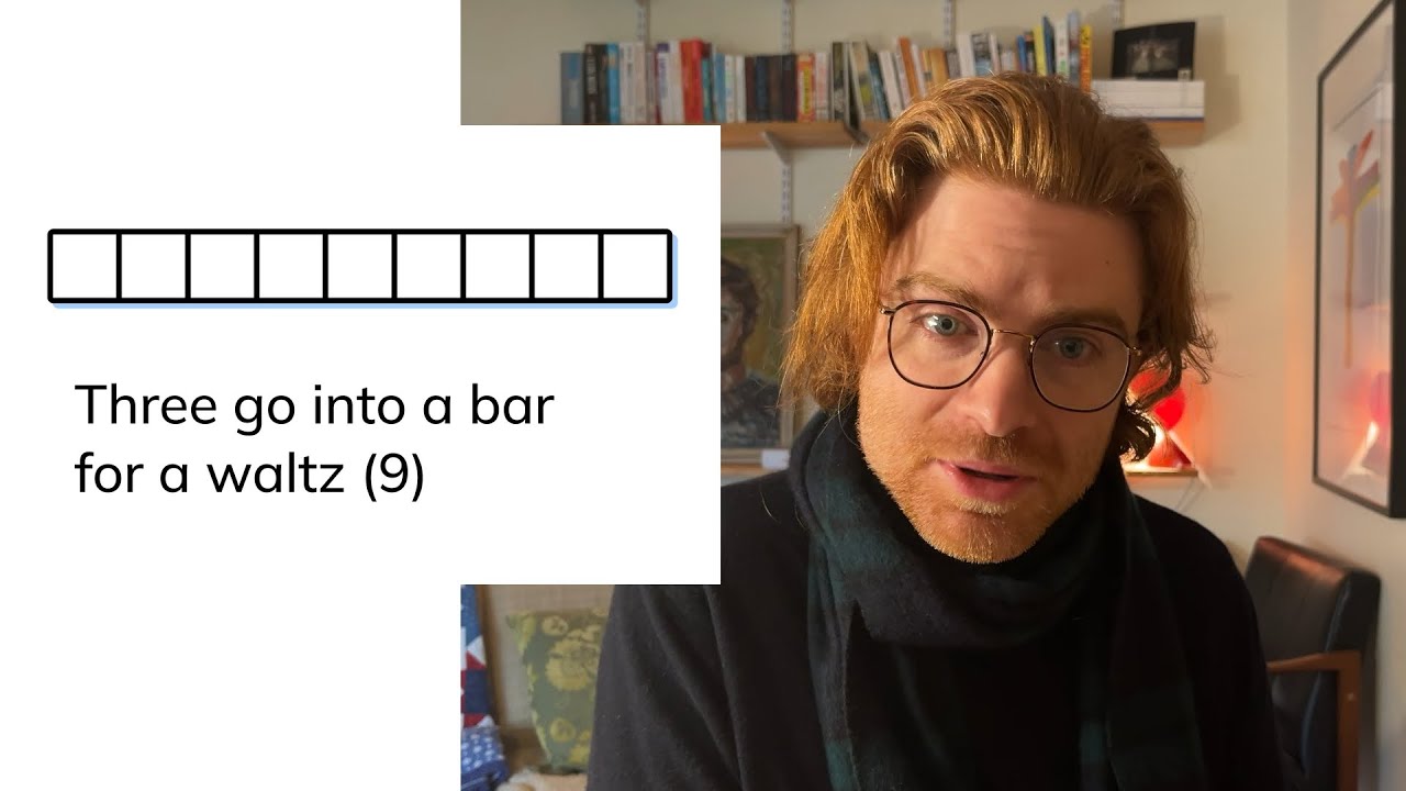Cryptic Crossword #36: Three go into a bar for a waltz (9) #crypticcrossword