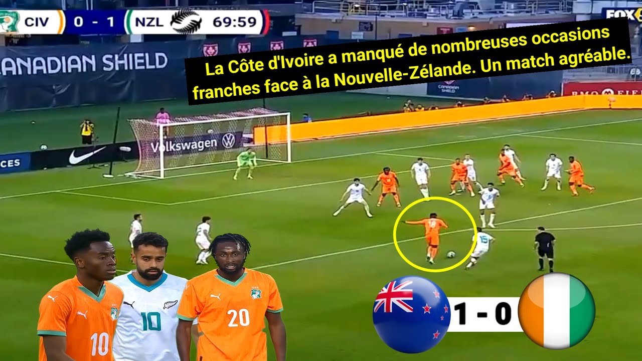 Côte d'Ivoire vs Nouvelle-Zélande 0-1 Résumé et Buts de Match Aujourd'hui | Canadian Shield 2025
