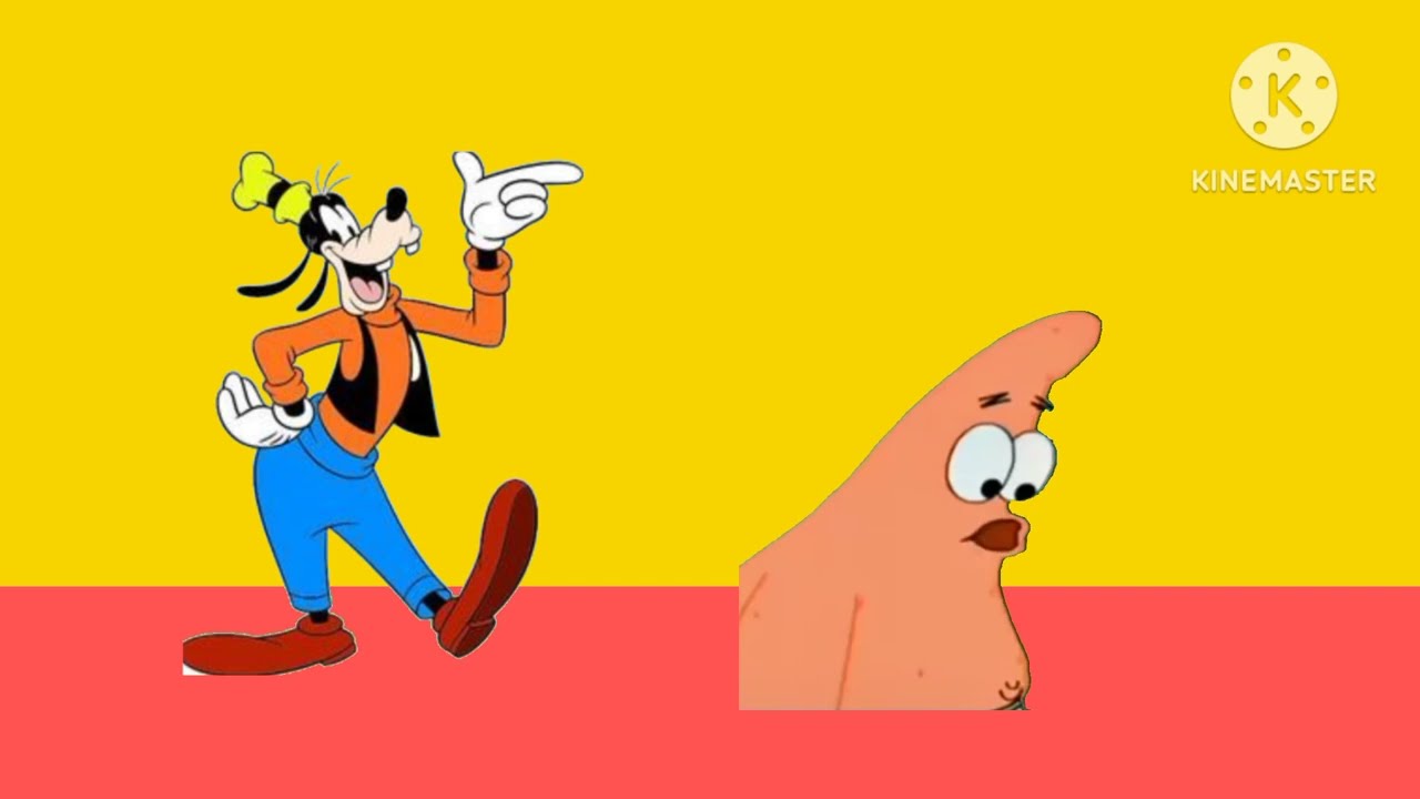 cuando goofy invita a patricio a la casa de Mickey
