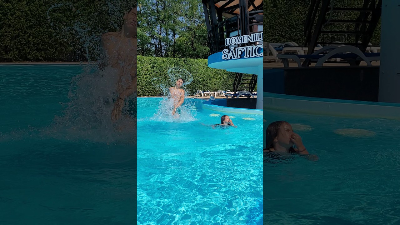 Cum se sare calm în piscină #piscina #pool #water #apa #waterjump #summer #vara
