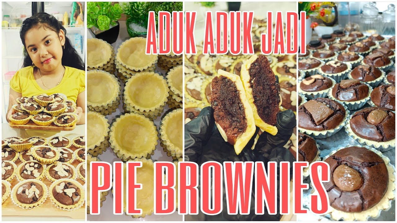 cuma diaduk ini kunci pie brownies mengkilat ❗❗ lembut dan basah Tapi renyah diluar