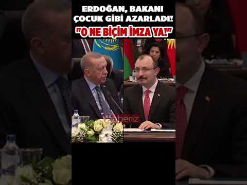 Cumhurbaşkanı Erdoğan Bakan Muş'un İmzasını Beğenmedi Çocuk Gibi Azarladı! 