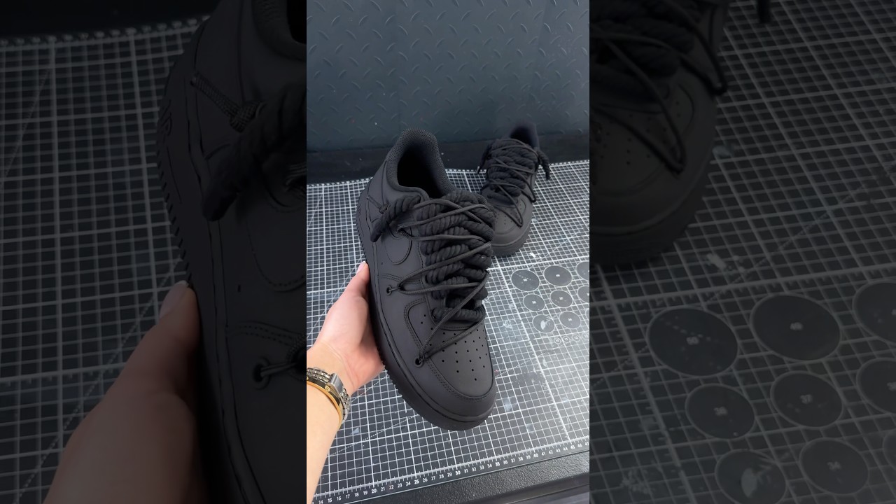 Custom BLACK MATTE 2.0 Nike Air Force 1 🤯👟 #shorts