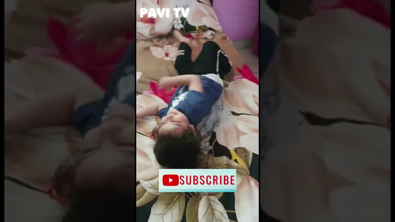 CUTE BABY JUMPS OFF THE BED 😱 #shorts