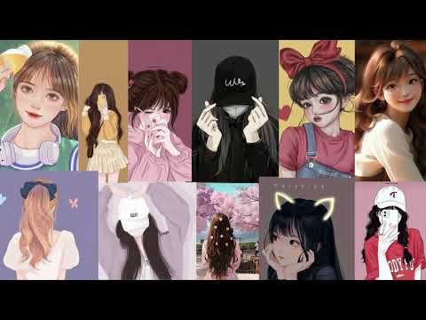 Cute cartoon girls dpz for  profile photo  ---  best cartoon dps for girls
