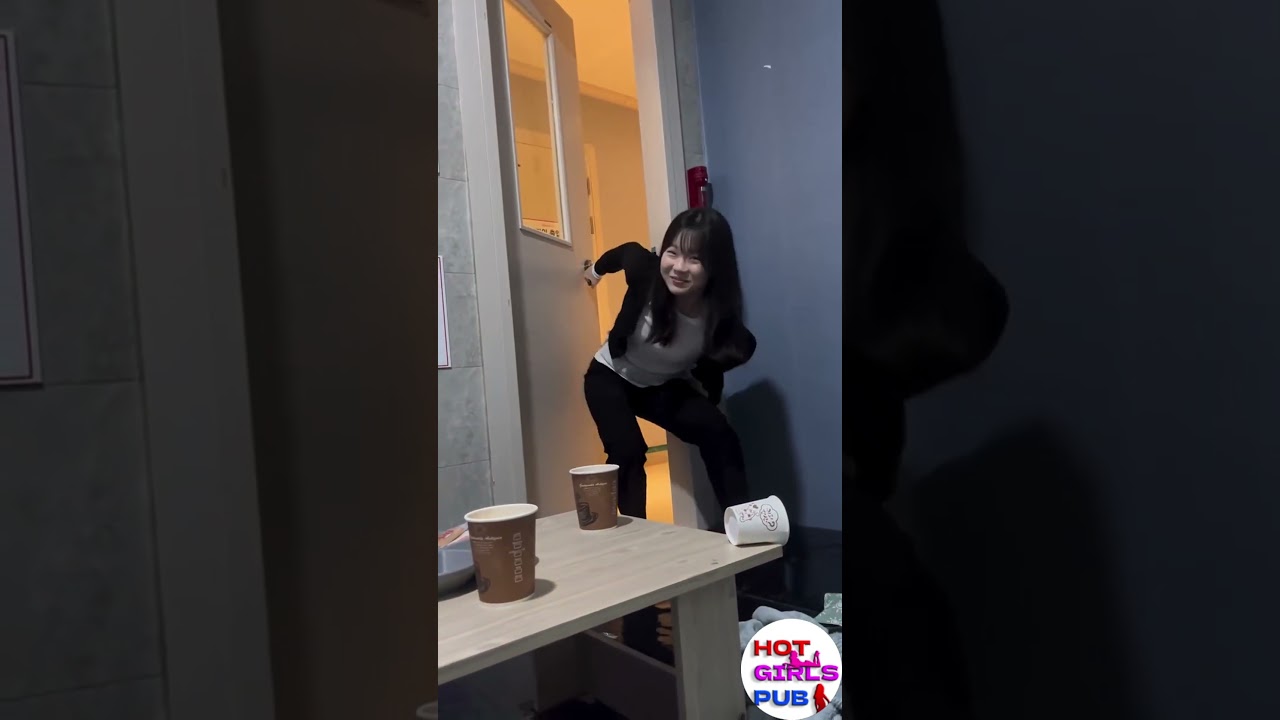 Cute Chinese Farting Outside And Closing The Door!