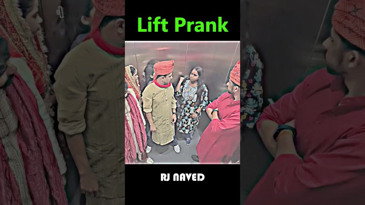 Cute Girl Dance Marriage Prank In Lift😅Don't Miss The End🤫Credit - Rj Naved #funny #comedian