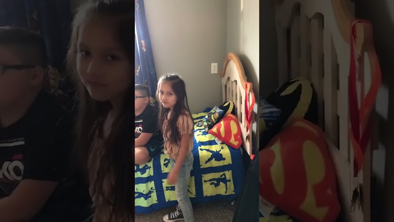 Cute girl dancing to music in her bedroom#dancing #kidsdancing #bedroomdance #cutekids