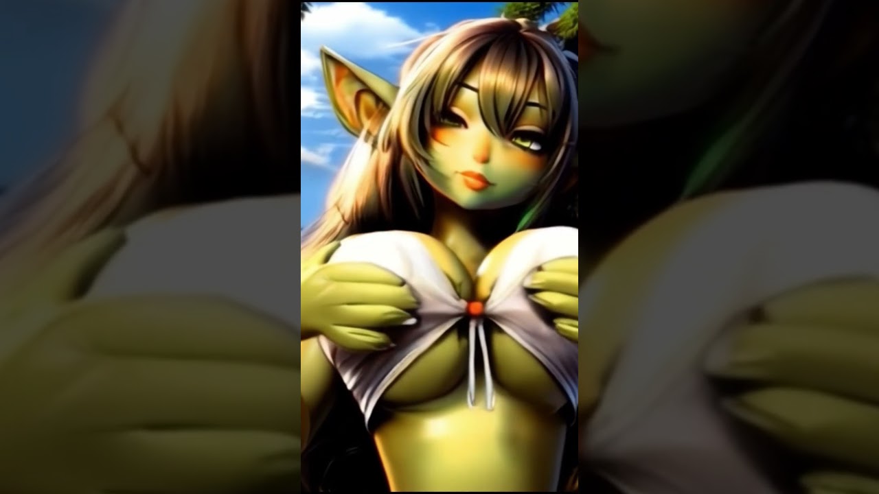 Cute Goblin Woman, Busty Anime Goblin Girl Breast Expansion / Growth - Ai Video Short