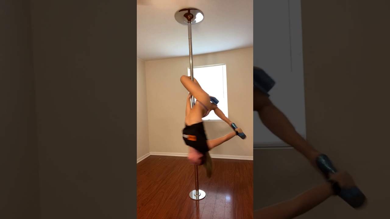 Cute G-String Girl Owns the Pole!