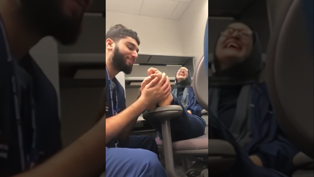 Cute Hijab Foot Sniffing