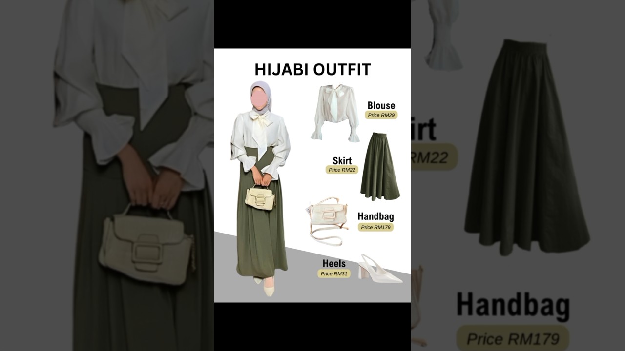 Cute Hijabi Outfit!💃👗#OOTD #malaysia #heels #cute #shopeefinds #outfits #fashion #shopee  #indonesia