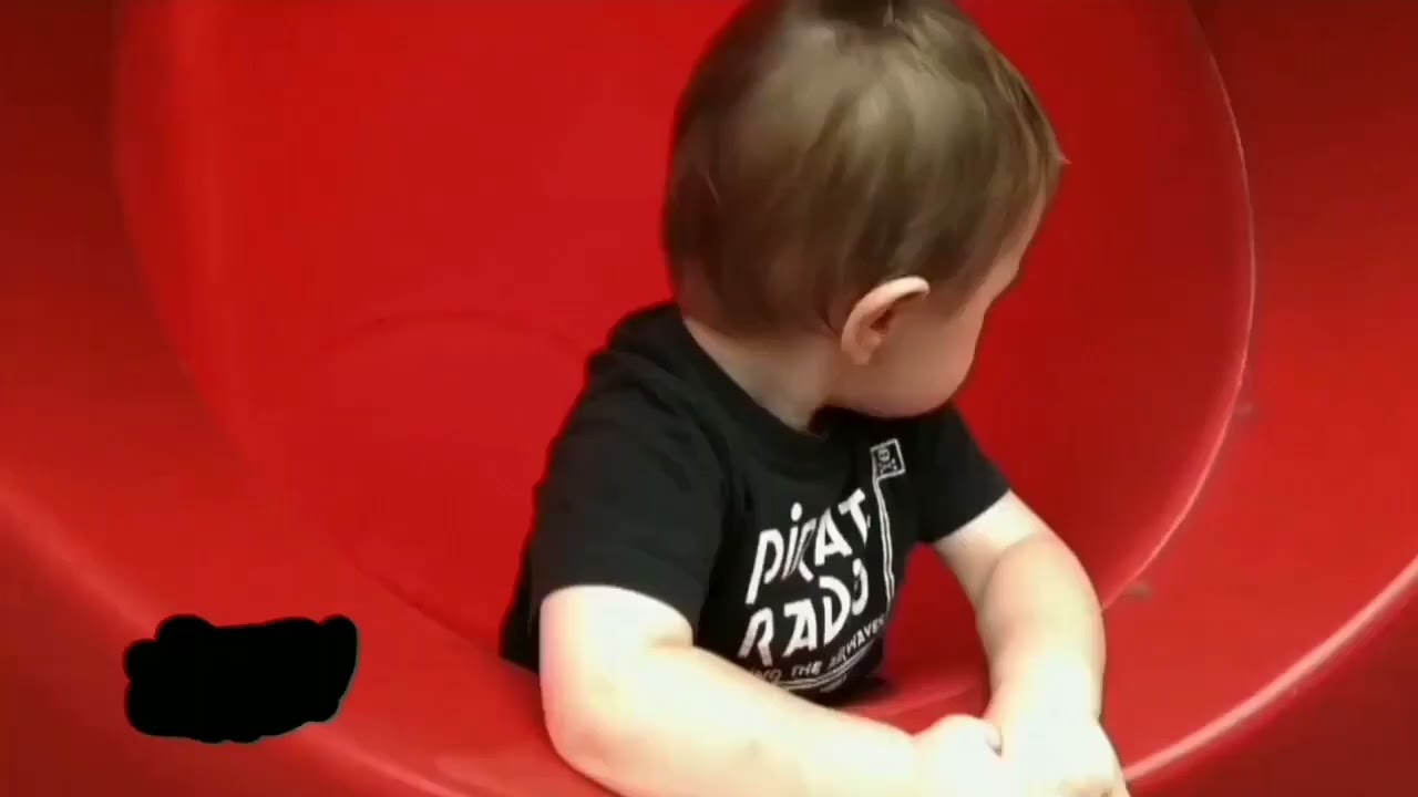 Cute Kid Yells Nooo! While Slipping Down A Slide 720p 720p 720p