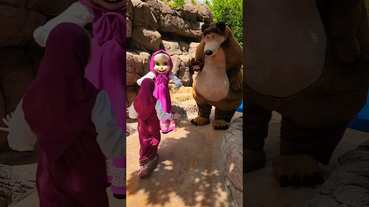 Cute little Masha and Bear🎊🎀🌈🥰🥳
