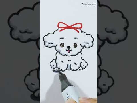 Cute Maltipoo Puppy drawing #shorts