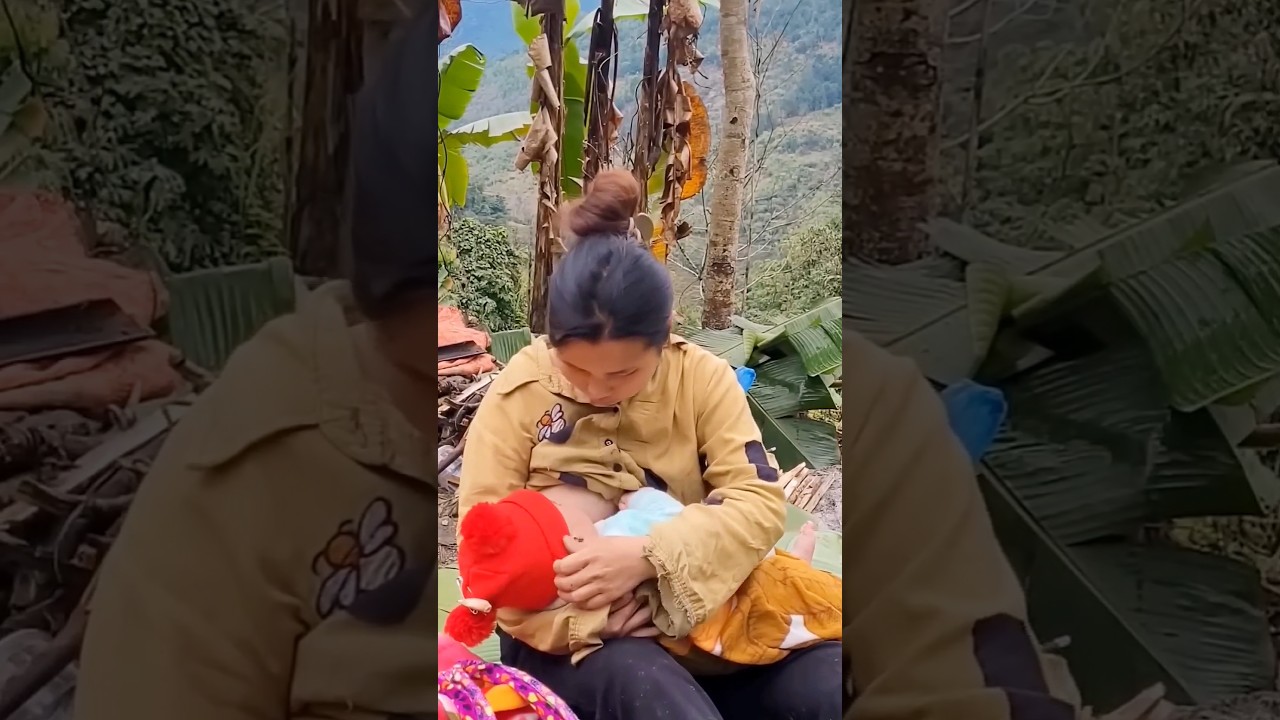 Cute Mom breastfeeding tutorial vlogs 🥹🍼 #baby #milk #tutorial #indian #mom #breastfeeding #ytshorts