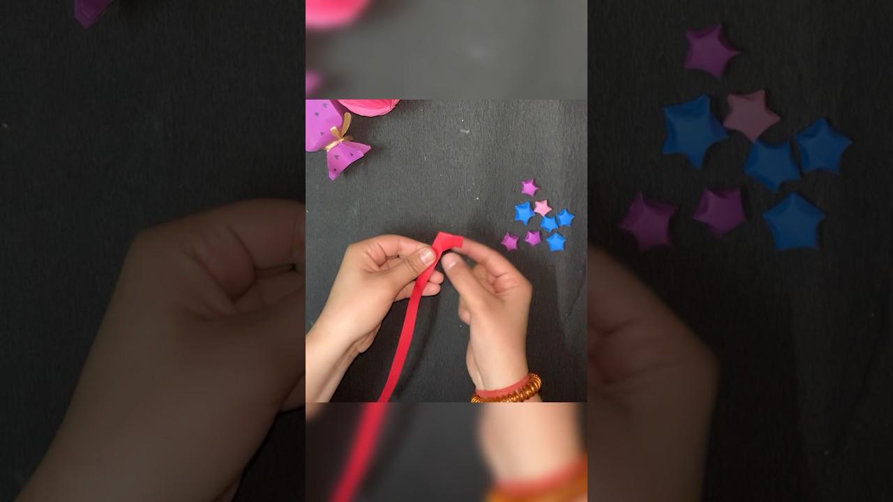 Cute paper stars #youtube #youtubeshorts #diy #crafts #paper #cute #stars #papercraft