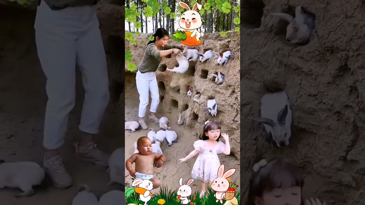 Cute Rabbit AI generated #shorts #video #viral