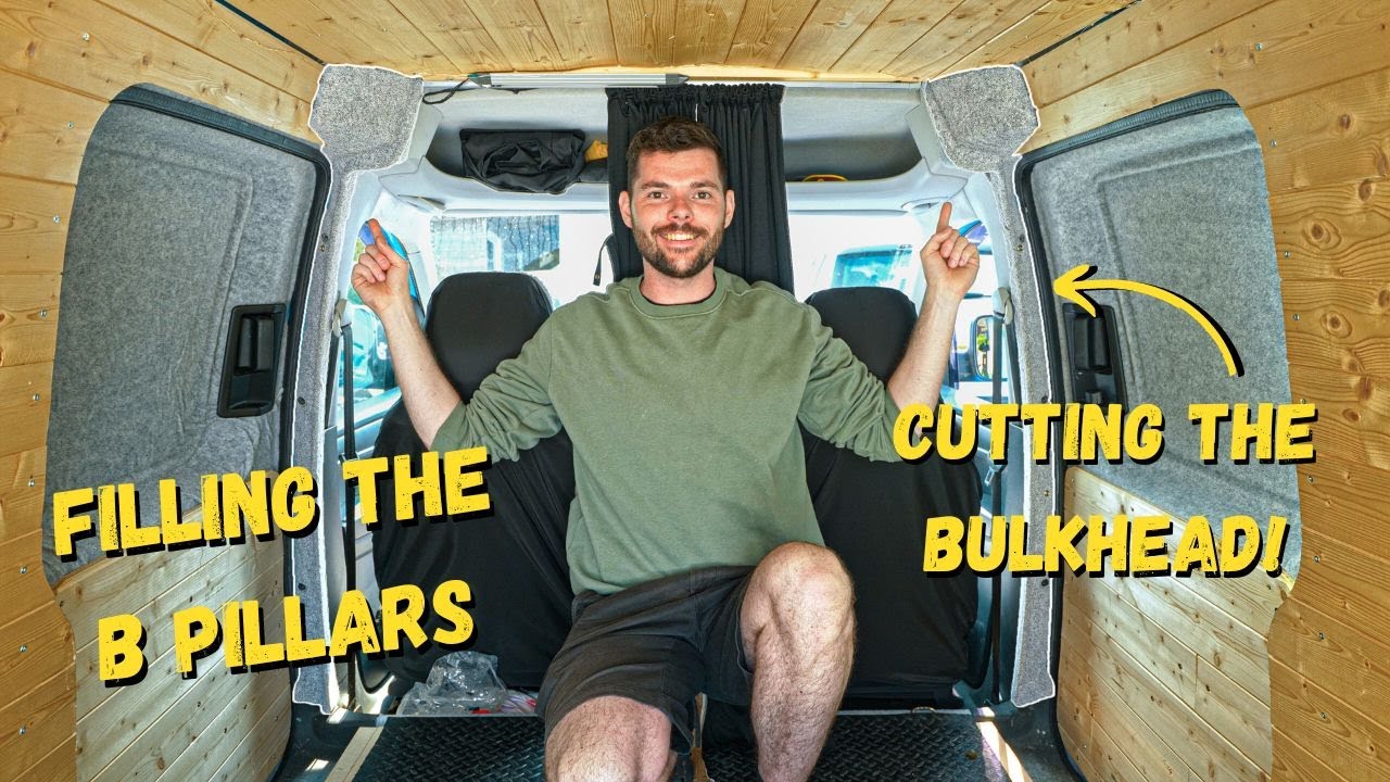 CUTTING THE BULKHEAD | How To Fill The B Pillars On A VW Caddy Maxi