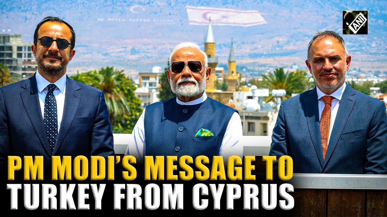 Cyprus President, PM Modi view mountains near Nicosia which are under Turkish occupation