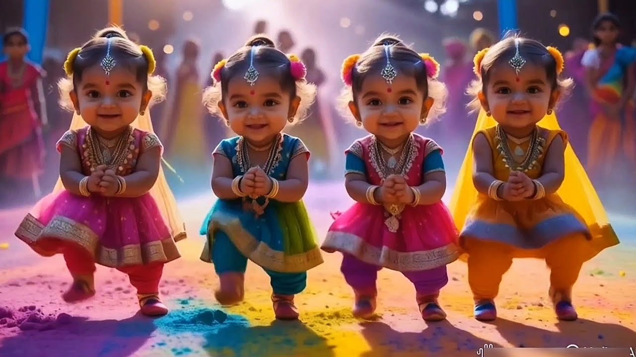 Dabke Dance Babies With Indian Music - Cute Babies & Collection