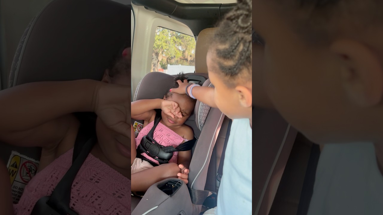Dad catches daughter putting little sister to sleep #shorts