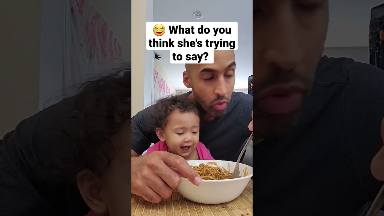 daddy teasing baby girl at dinner time 😂 #shorts