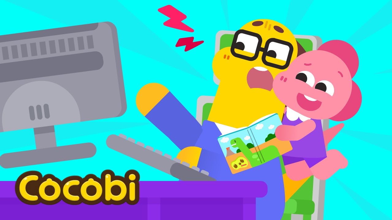 Daddy Working From Home | Nursery Rhymes & Kids Songs | Cocobi