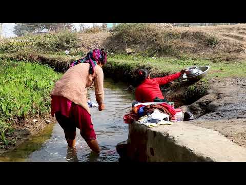 Daily Wear Cloth Washing In Village Style || Cloth Wash In By Hand || Countryside Daily Life
