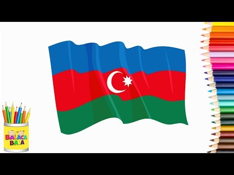 Dalğalı Azərbaycan bayrağı