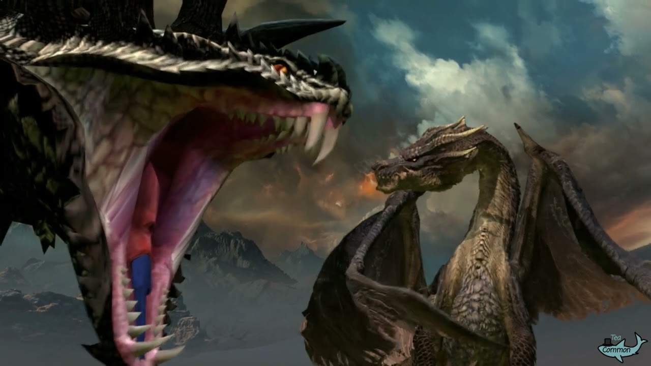 Dalamadur yelling at Fatalis [Warning: Ears will be hurt]