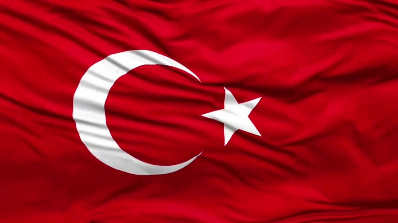 Dalgalanan Türk Bayrağı 8 Saat Sessiz [4K HDR]