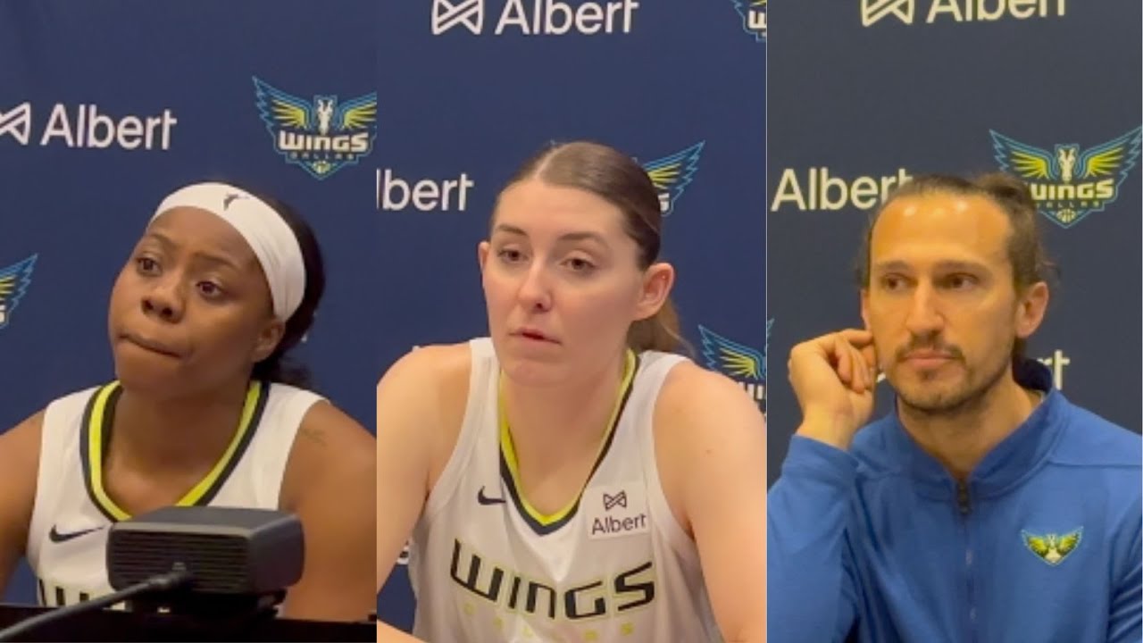 Dallas Wings Postgame Interview vs. Aces: Arike Ogunbowale, Luisa Geiselsöder, Chris Koclanes