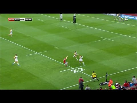 Dan Evans huge 75 metre spiral punt vs Munster 2014