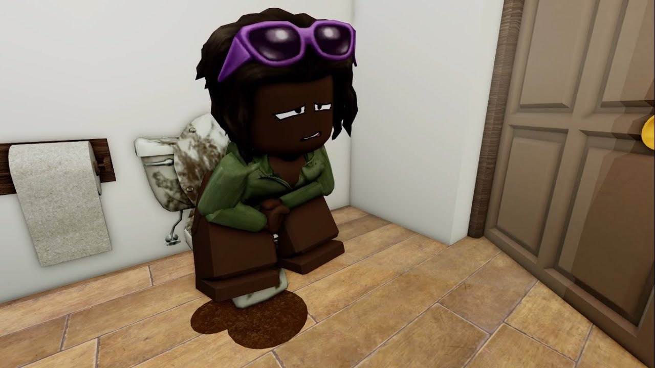 Danna y la Noche de Frijoles 😖​😖​🚽​ (Roblox fart animation) #roblox #gassy #farting #fart