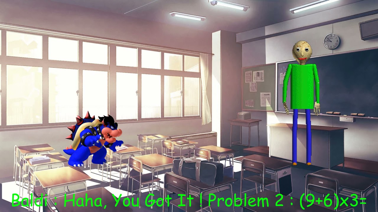 Dark Bowser Fails Baldi's Impossible Question - Killed