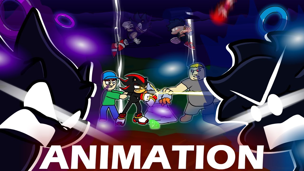 Dark Sonic vs BF Blitz Fight (Friday Night Funkin' Animation)