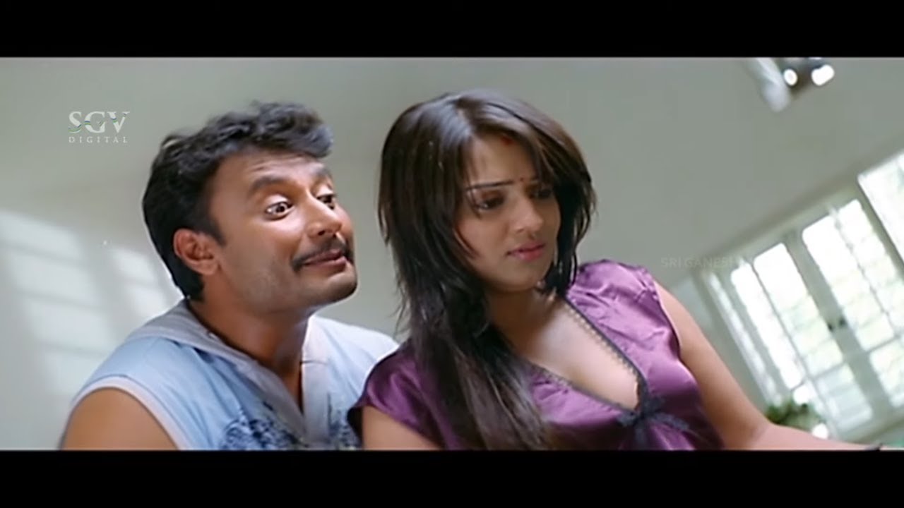 Darshan Romantically Helping Nikita in Kitchen | Prince Kannada Movie Part-3