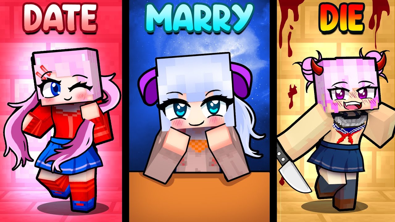 DATE, MARRY, DIE in Minecraft!
