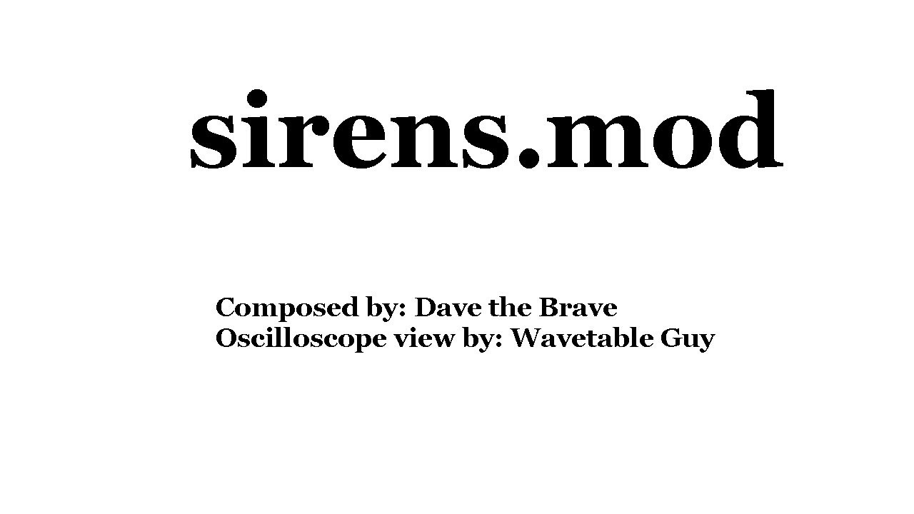 Dave the Brave - Sirens ~Mario Forever Level 5-2 Theme/Song from C.F.M.O.T~ (Oscilloscope View)