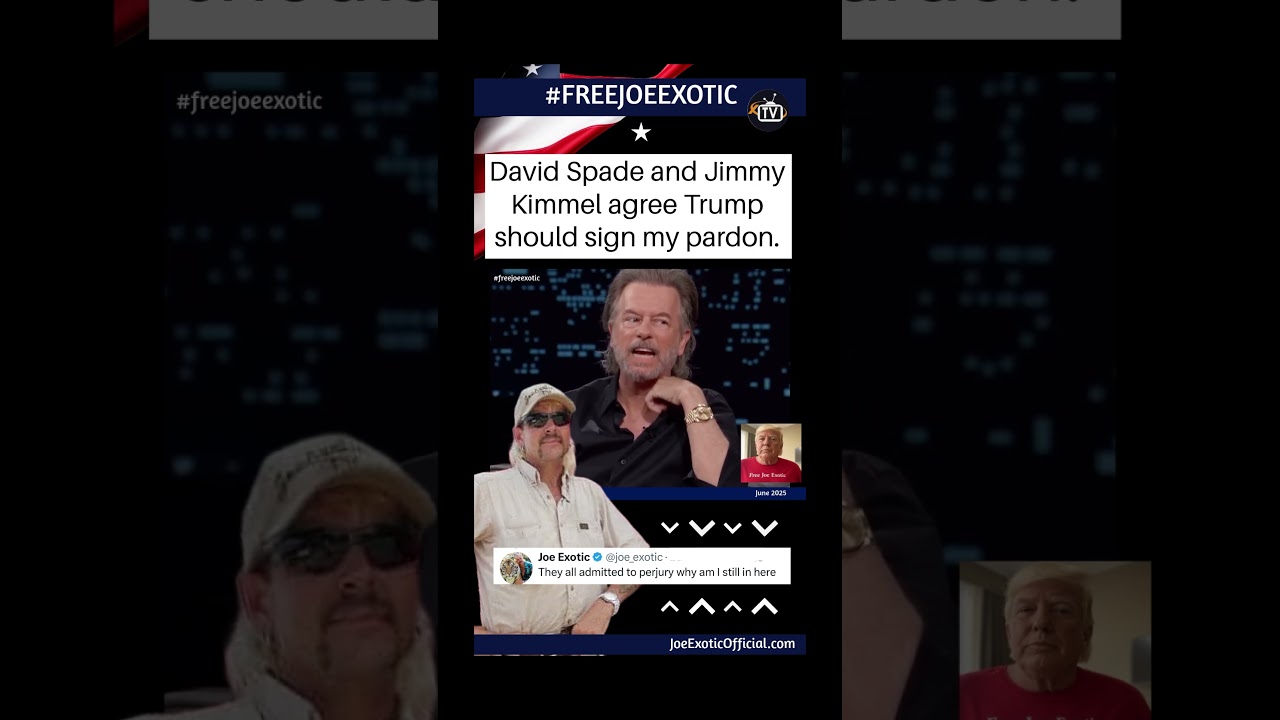David Spade and Jimmy Kimmel agree Trump should pardon Joe Exotic the Tiger King #trump #pardon