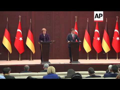 Davutoglu speaks at presser with Merkel